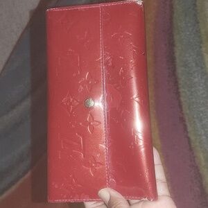 Red Lv Wallet Authentic